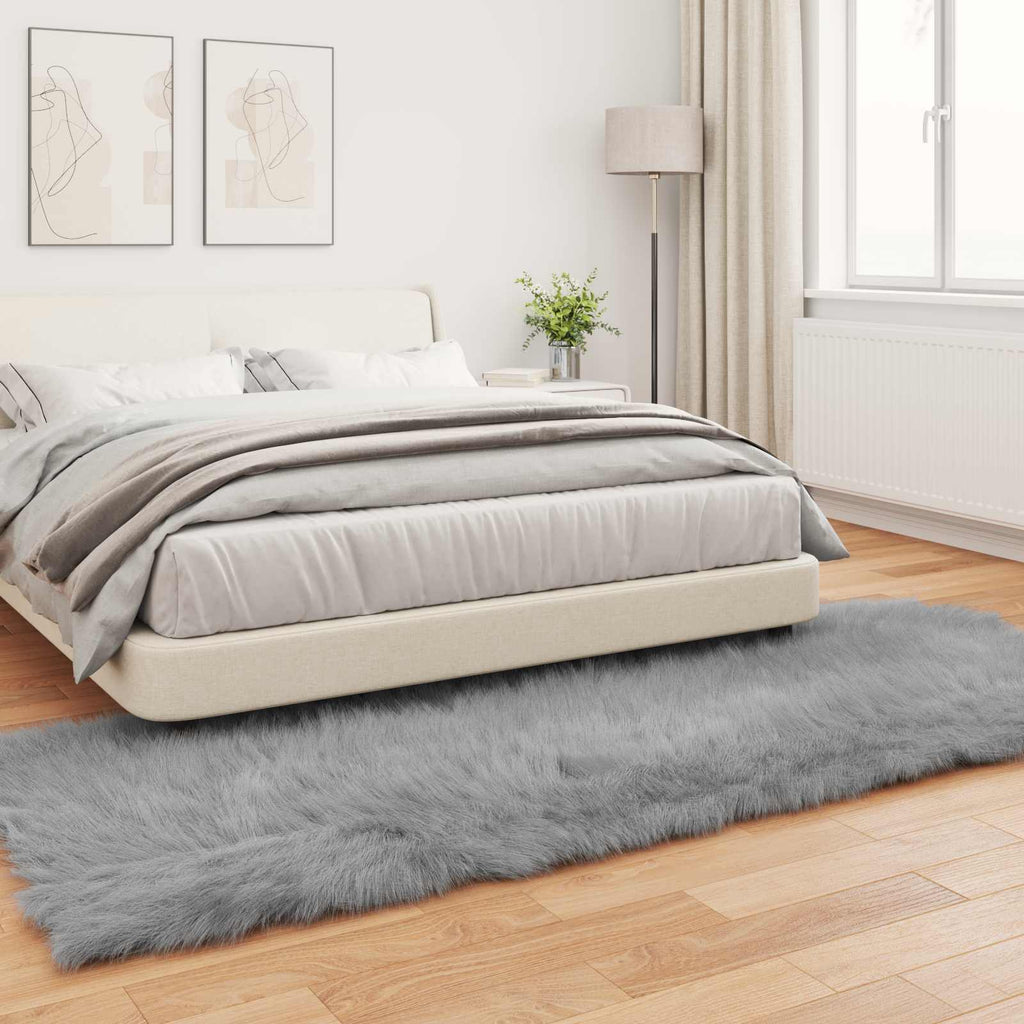 Dirbtinio avikailio kilimas Tafalla Pilka 80 x 250 cm