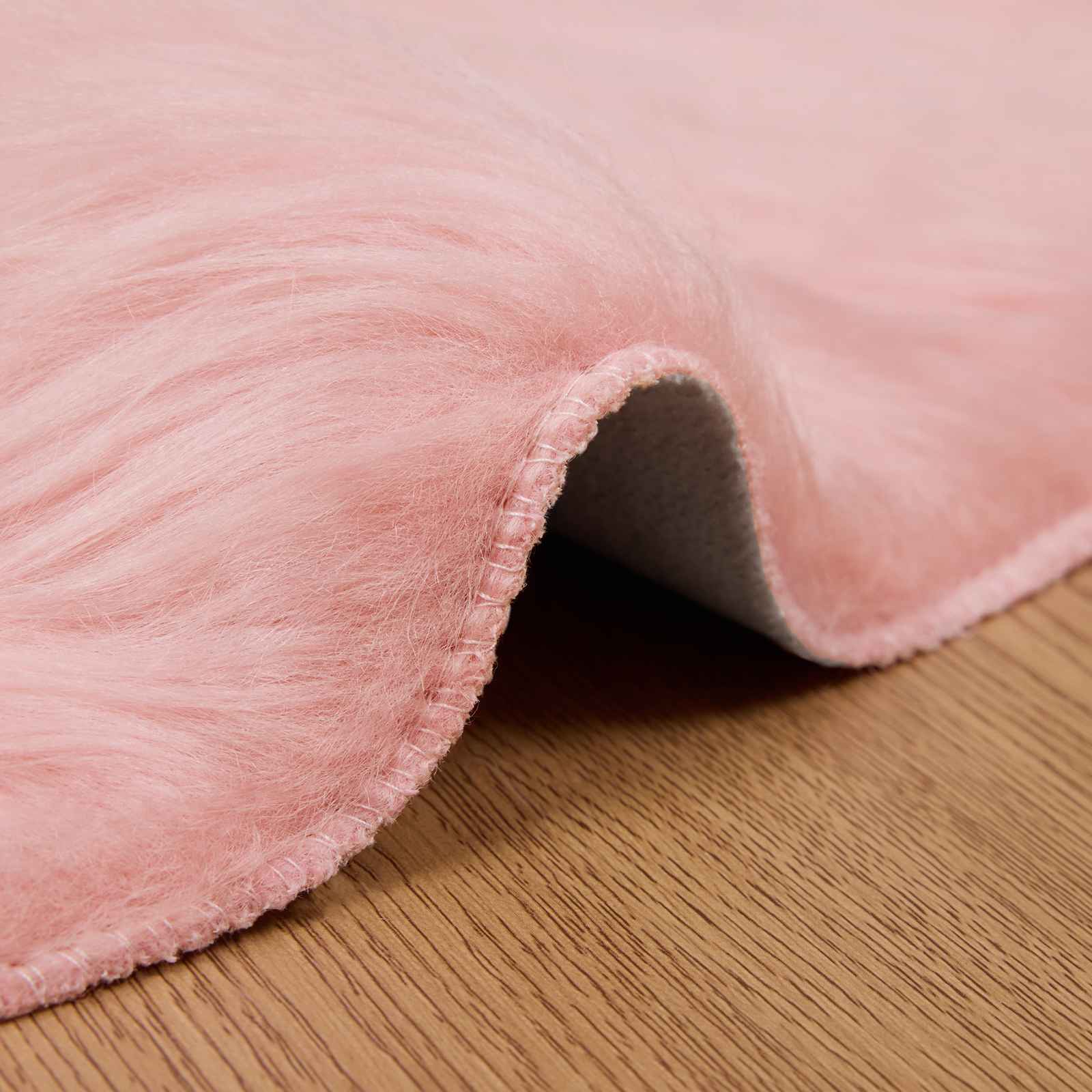 Dirbtinio avikailio kilimas Tafalla Rožinė Ø 100 cm Poliesteris