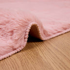 Dirbtinio triušio kailio kilimas Olite Rožinė 160 x 230 cm