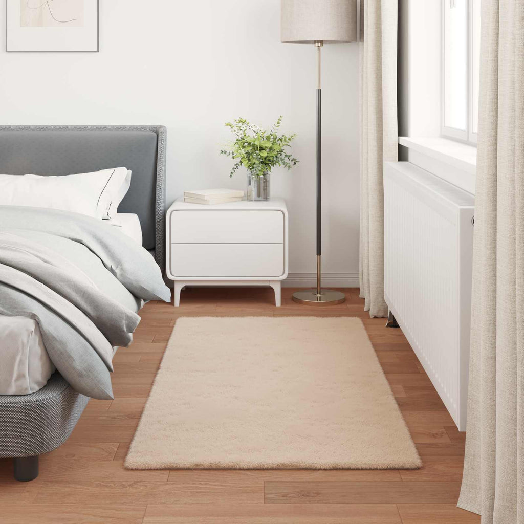 Dirbtinio triušio kailio kilimas Olite Taupe 60 x 110 cm
