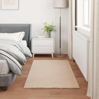 Dirbtinio triušio kailio kilimas Olite Taupe 60 x 110 cm
