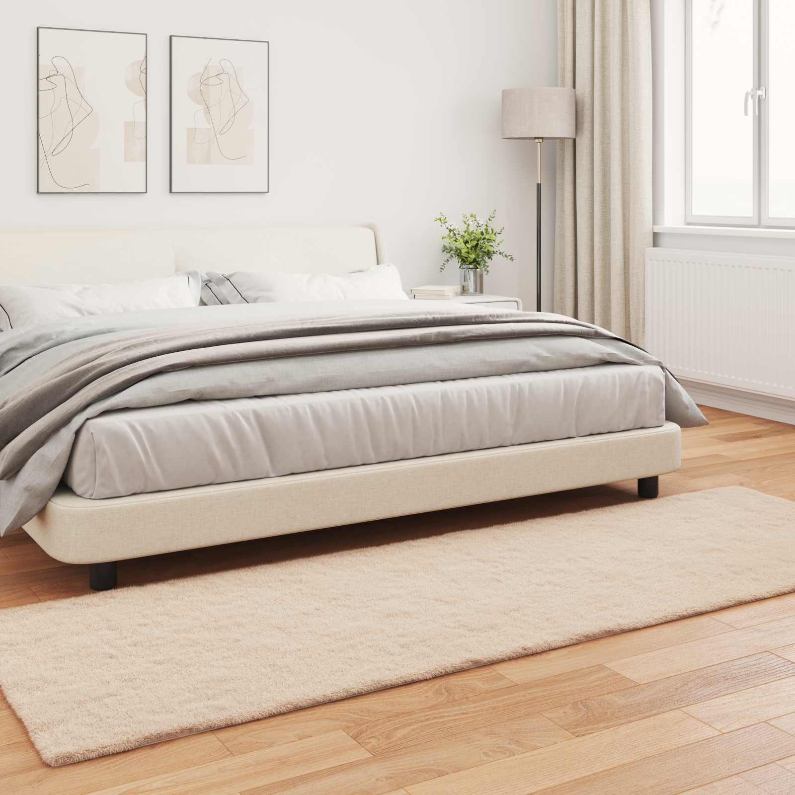 Dirbtinio triušio kailio kilimas Olite Taupe 80 x 250 cm