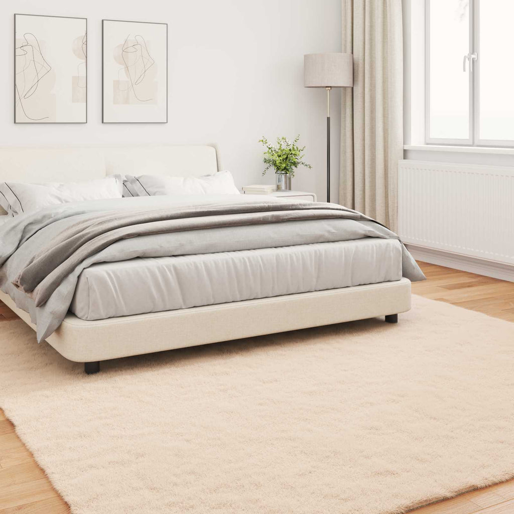 Dirbtinio triušio kailio kilimas Olite Taupe 200 x 200 cm