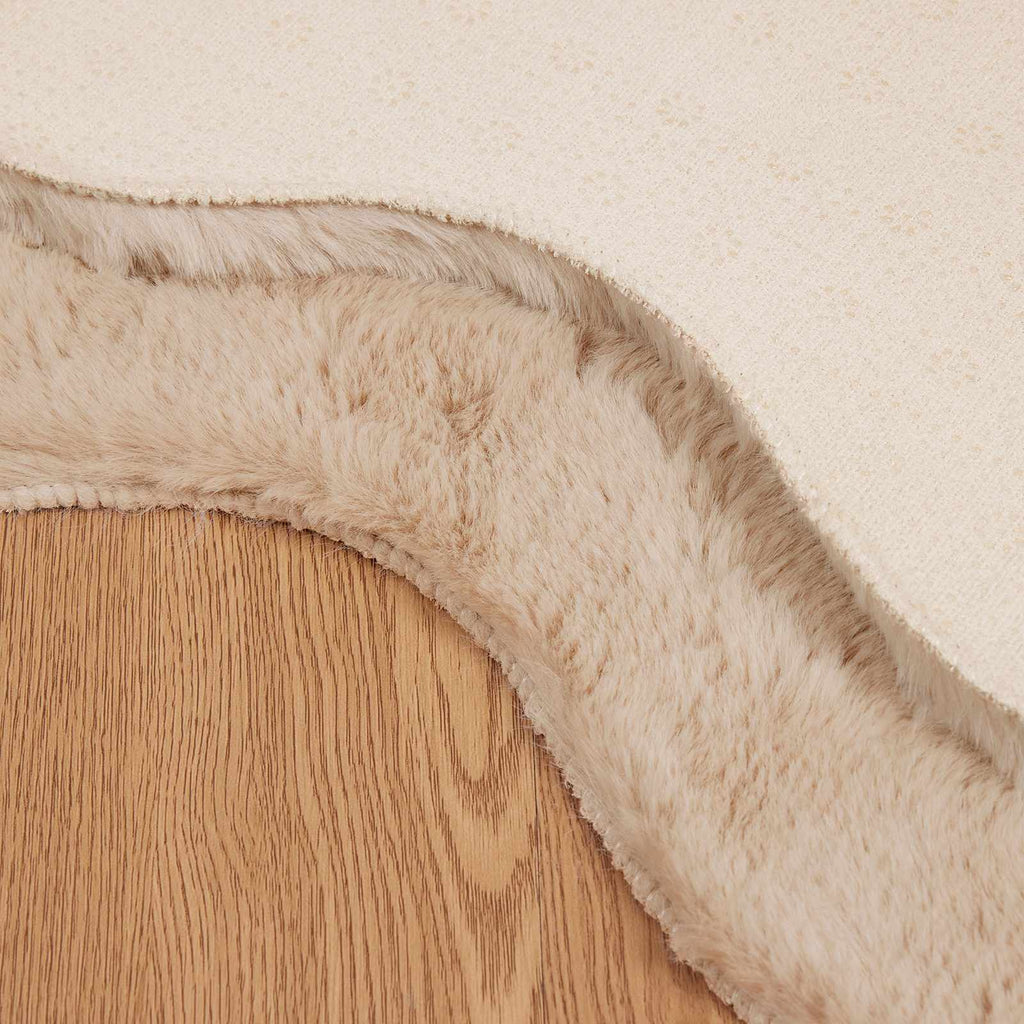 Dirbtinio triušio kailio kilimas Olite Taupe 50 x 80 cm