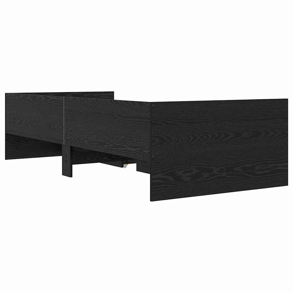 Lovos rėmas Juodas ąžuolas 90 x 200 cm Kietos pušies mediena