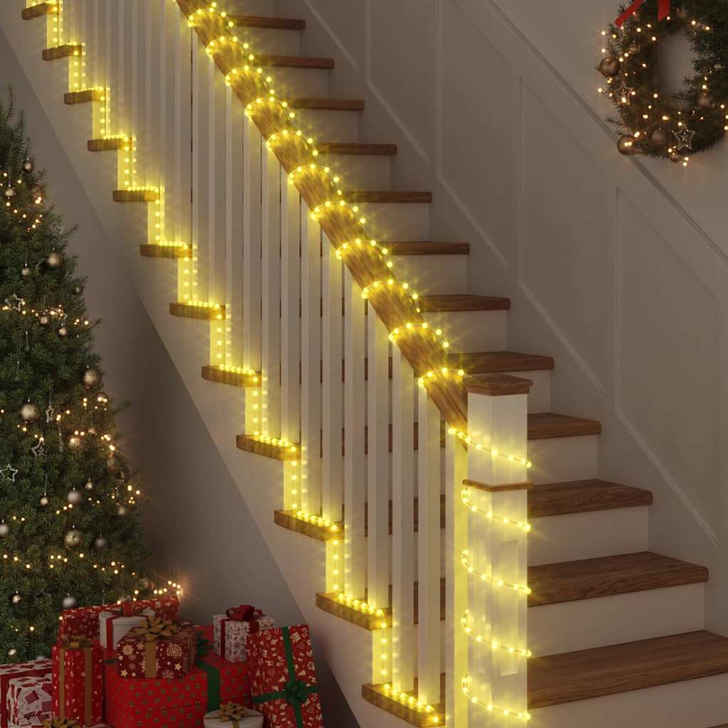 Virvės Šviesa su 2400 LED Šilta balta 100 m PVC