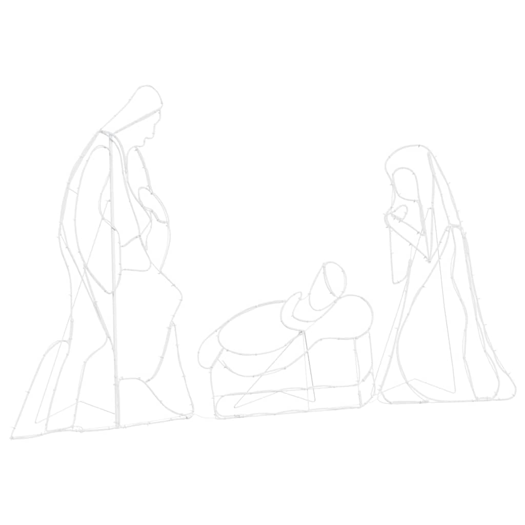 Apšviesta Kūčių scena su 550 LED Įvairiaspalvis 112 x 72 cm PVC