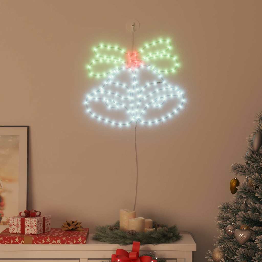 Kalėdų skambutis su 144 LED Įvairiaspalvis 56 x 46 cm PVC