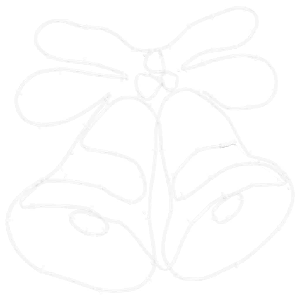 Kalėdų skambutis su 144 LED Įvairiaspalvis 56 x 46 cm PVC