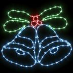 Kalėdų skambutis su 144 LED Įvairiaspalvis 56 x 46 cm PVC