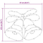 Kalėdų skambutis su 144 LED Įvairiaspalvis 56 x 46 cm PVC