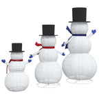 Kalėdų sniego senis šeimai 3 pcs Šilta balta 81 x 60 x 125 cm