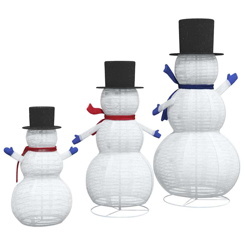 Kalėdų sniego senis šeimai 3 pcs Šilta balta 81 x 60 x 125 cm