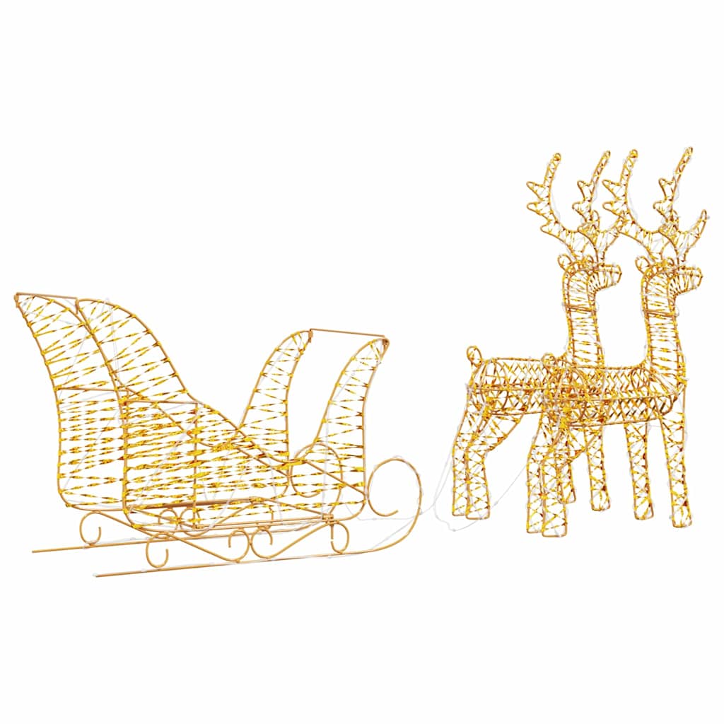 Elnių tempimo roges su 160 LED Šilta balta 30 x 12 x 55 cm PET