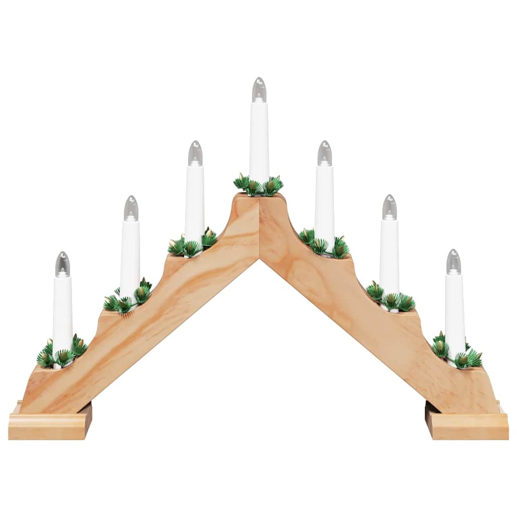 Kalėdų žvakių tiltas su 7 LED Ruda 39.5 x 5 x 29 cm