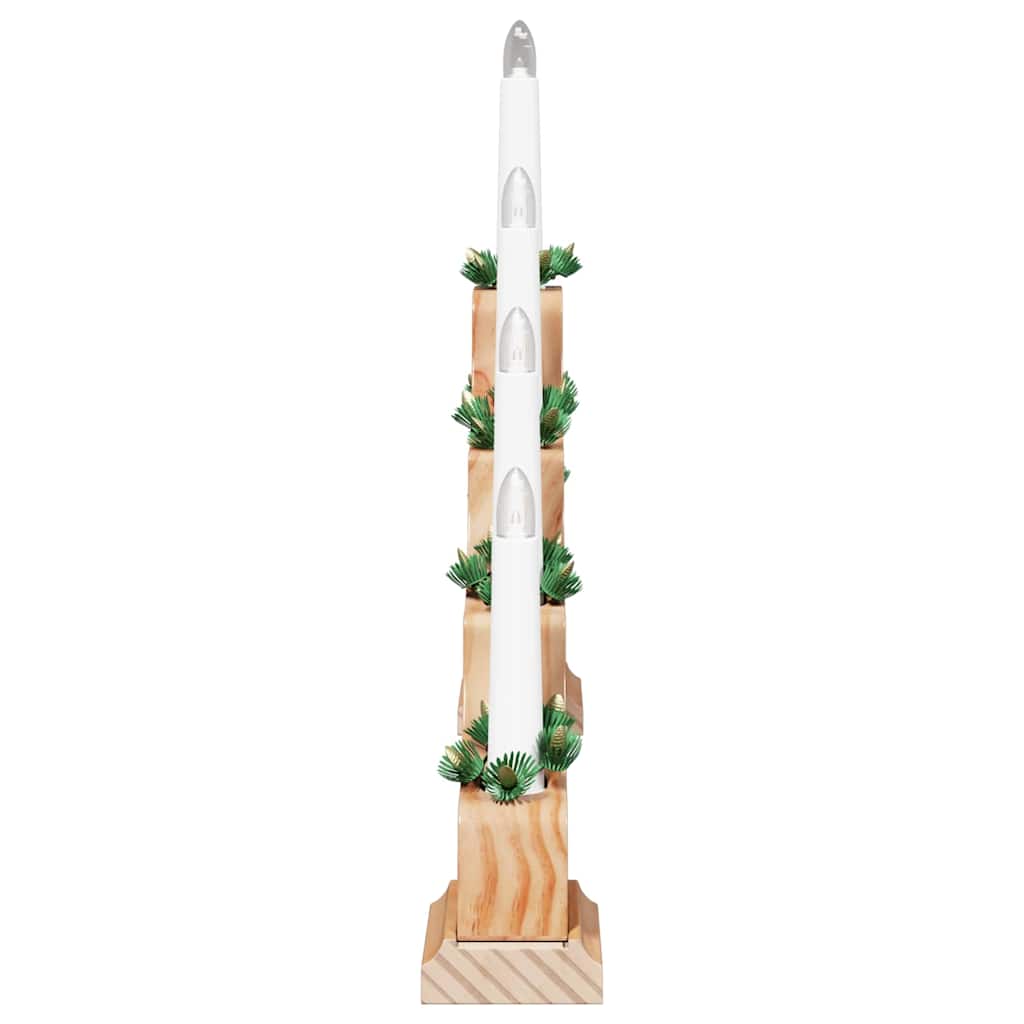Kalėdų žvakių tiltas su 7 LED Ruda 39.5 x 5 x 29 cm
