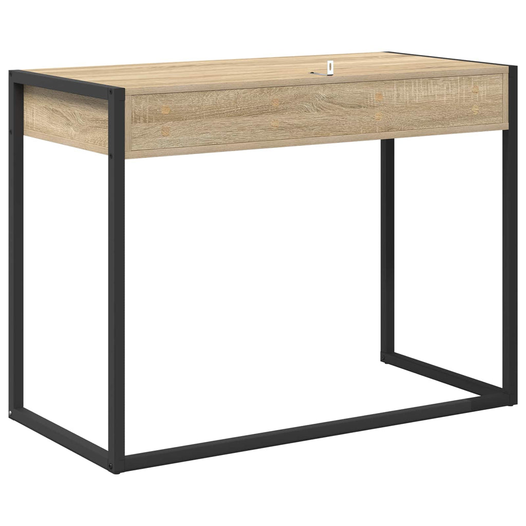 Stalas su saugykla Sonoma 100 x 50 x 75 cm Apdirbta mediena