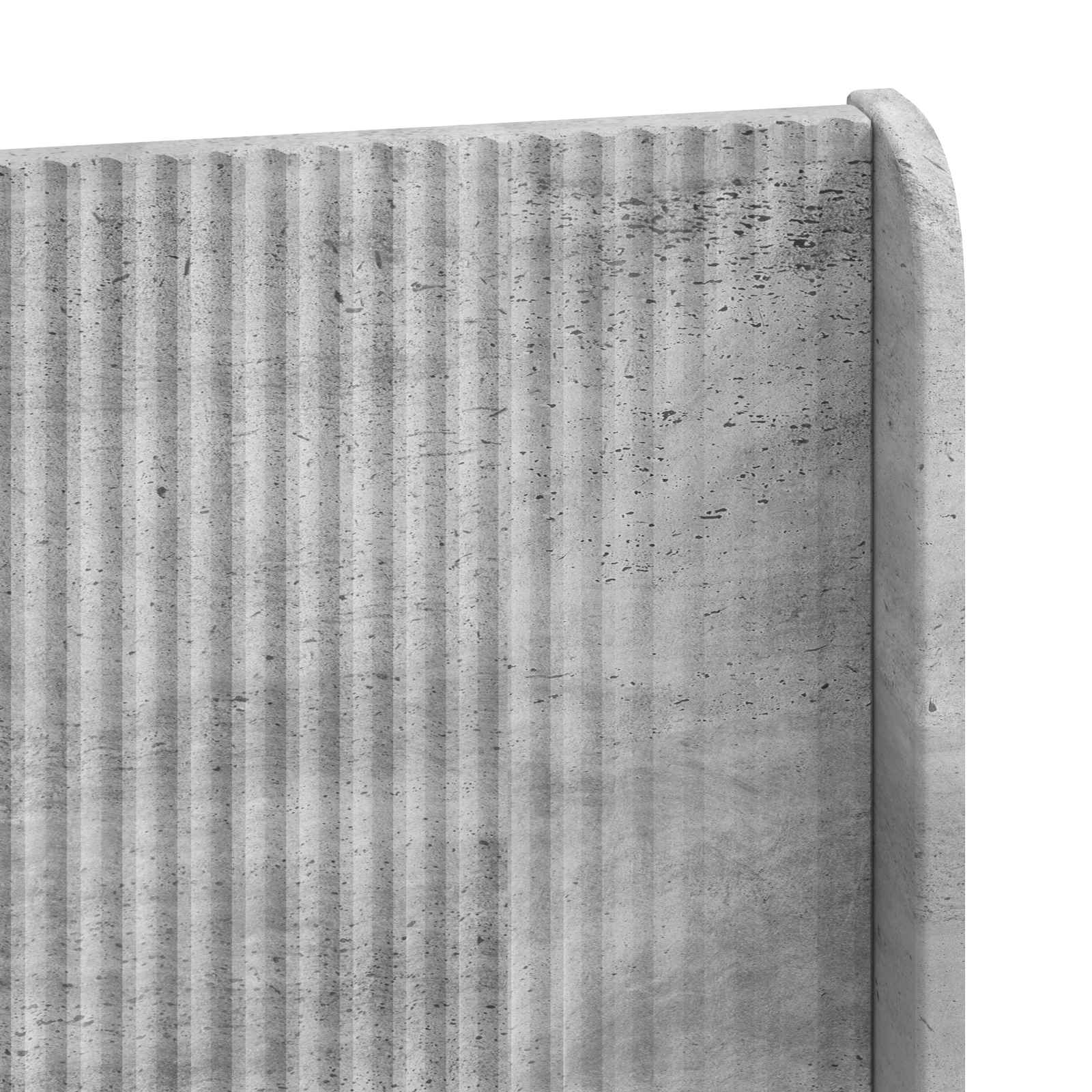 Lovos rėmas su saugojimu ir nugara Betono pilka 140 x 200 cm