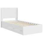 Lovos rėmas su saugojimu ir nugara Balta 100 x 200 cm