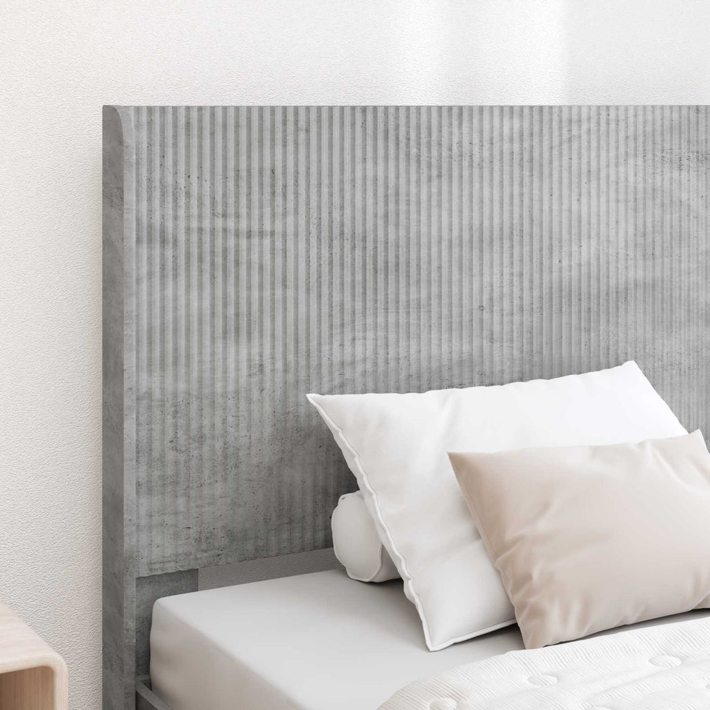Lovos rėmas su saugojimu ir nugara Betono pilka 90 x 190 cm