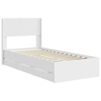 Lovos rėmas su saugojimu ir nugara Balta 100 x 200 cm