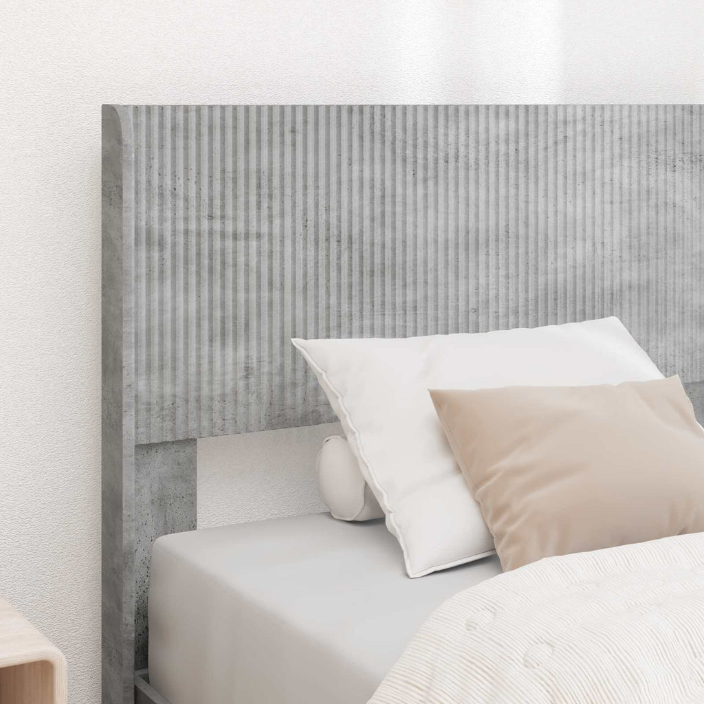 Lovos rėmas su saugojimu ir nugara Betono pilka 90 x 190 cm