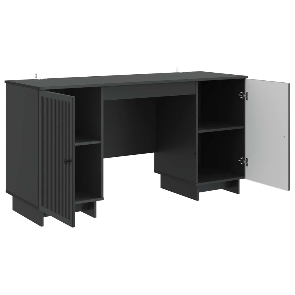 Stalas Juoda Apdirbta mediena 142,5 x 50 x 75 cm