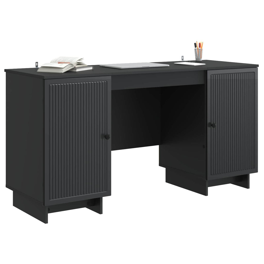 Stalas Juoda Apdirbta mediena 142,5 x 50 x 75 cm