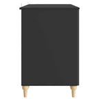 Stalas su lentyna Juoda 142,5 x 50 x 75 cm Apdirbta mediena