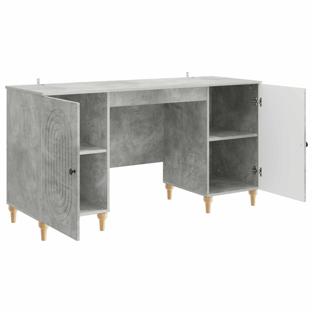 Stalas Betono pilka 142,5 x 50 x 75 cm Apdirbta mediena