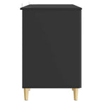 Stalas su lentyna Juoda 142,5 x 50 x 75 cm Apdirbta mediena