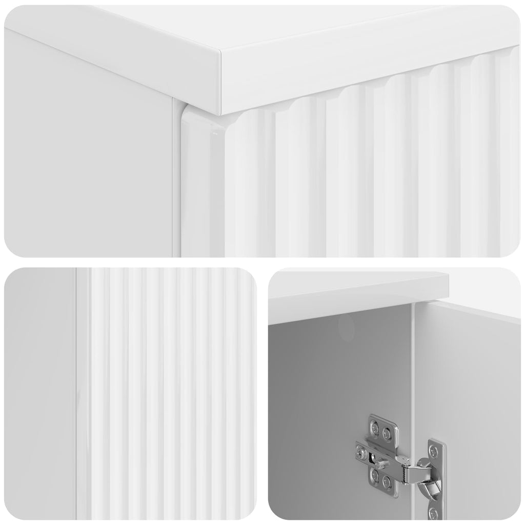 Stalas Itin blizgi balta 142,5 x 50 x 75 cm Apdirbta mediena