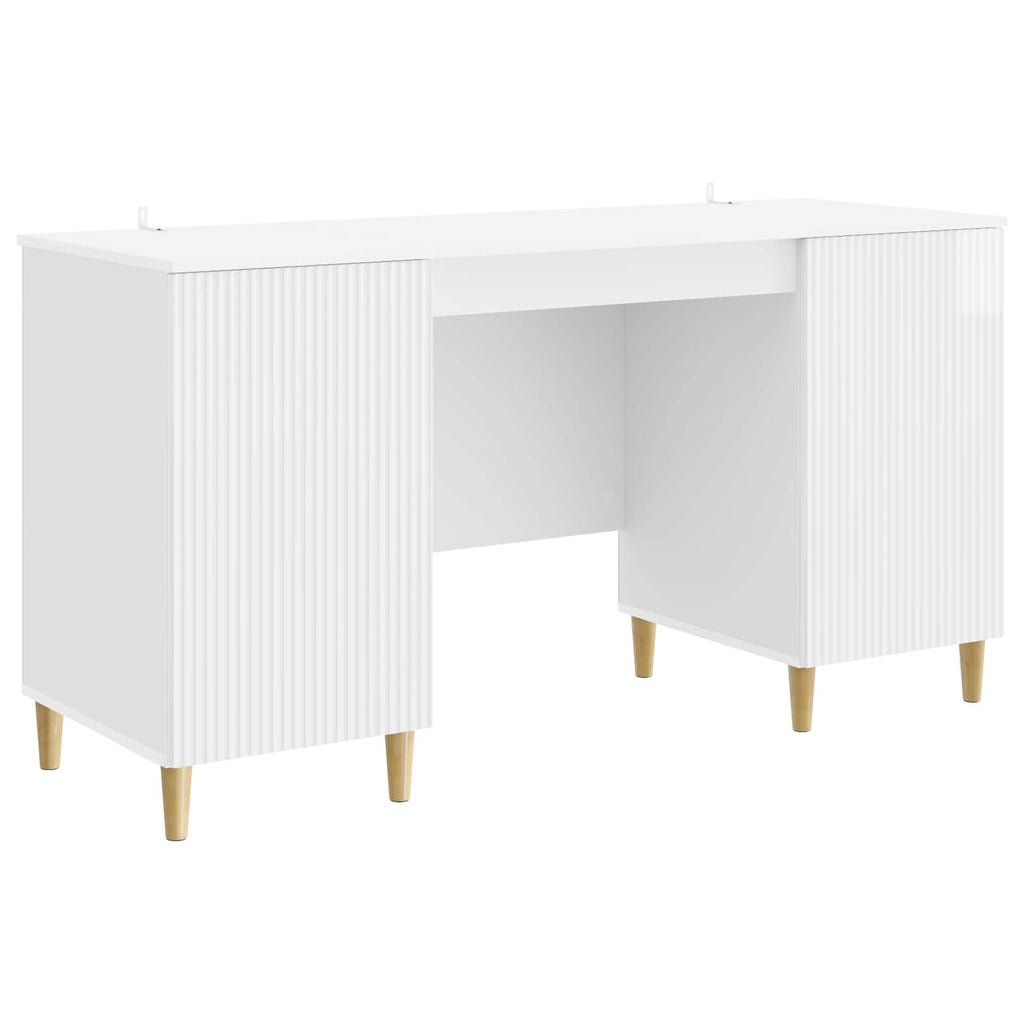 Stalas Itin blizgi balta 142,5 x 50 x 75 cm Apdirbta mediena