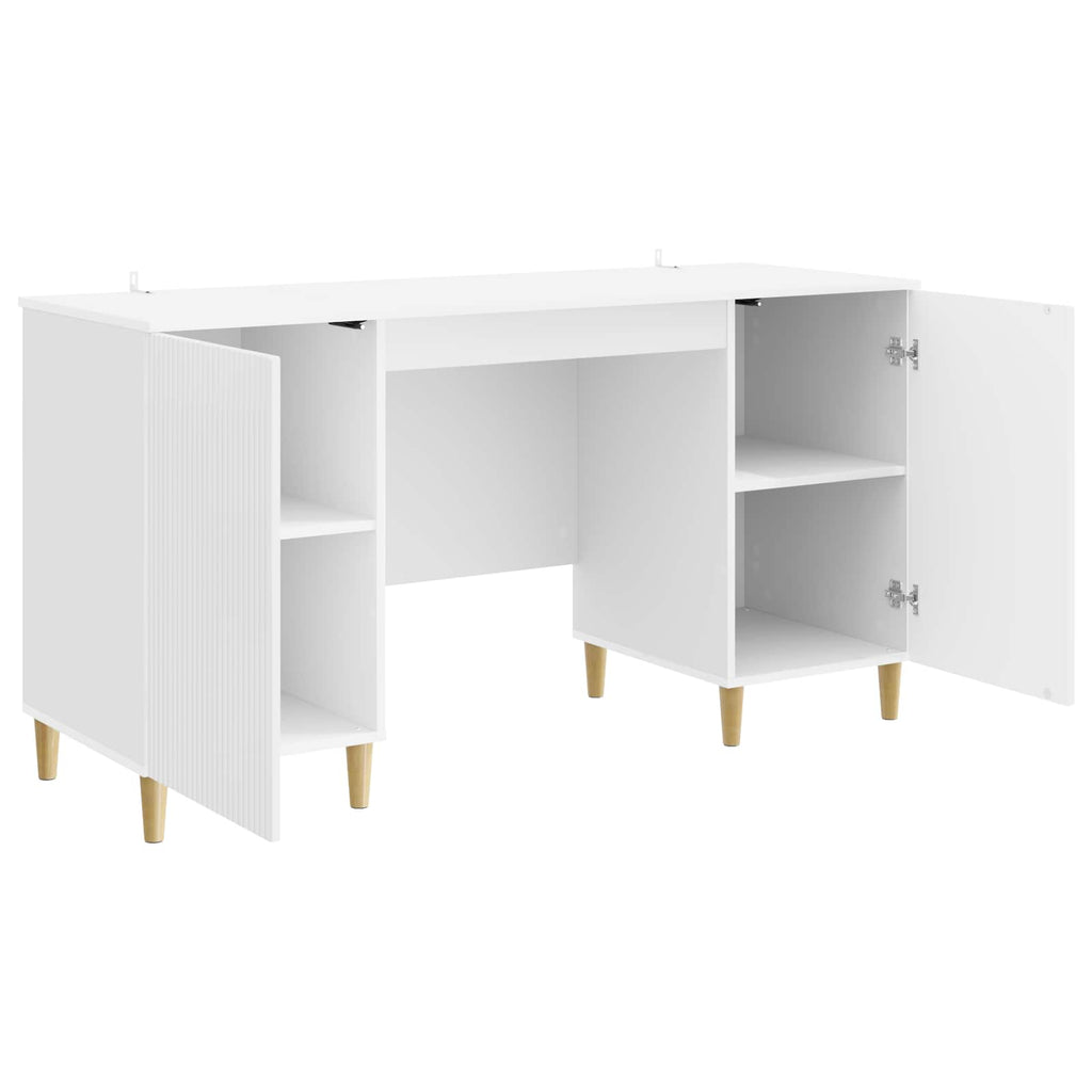 Stalas Itin blizgi balta 142,5 x 50 x 75 cm Apdirbta mediena