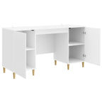 Stalas Itin blizgi balta 142,5 x 50 x 75 cm Apdirbta mediena