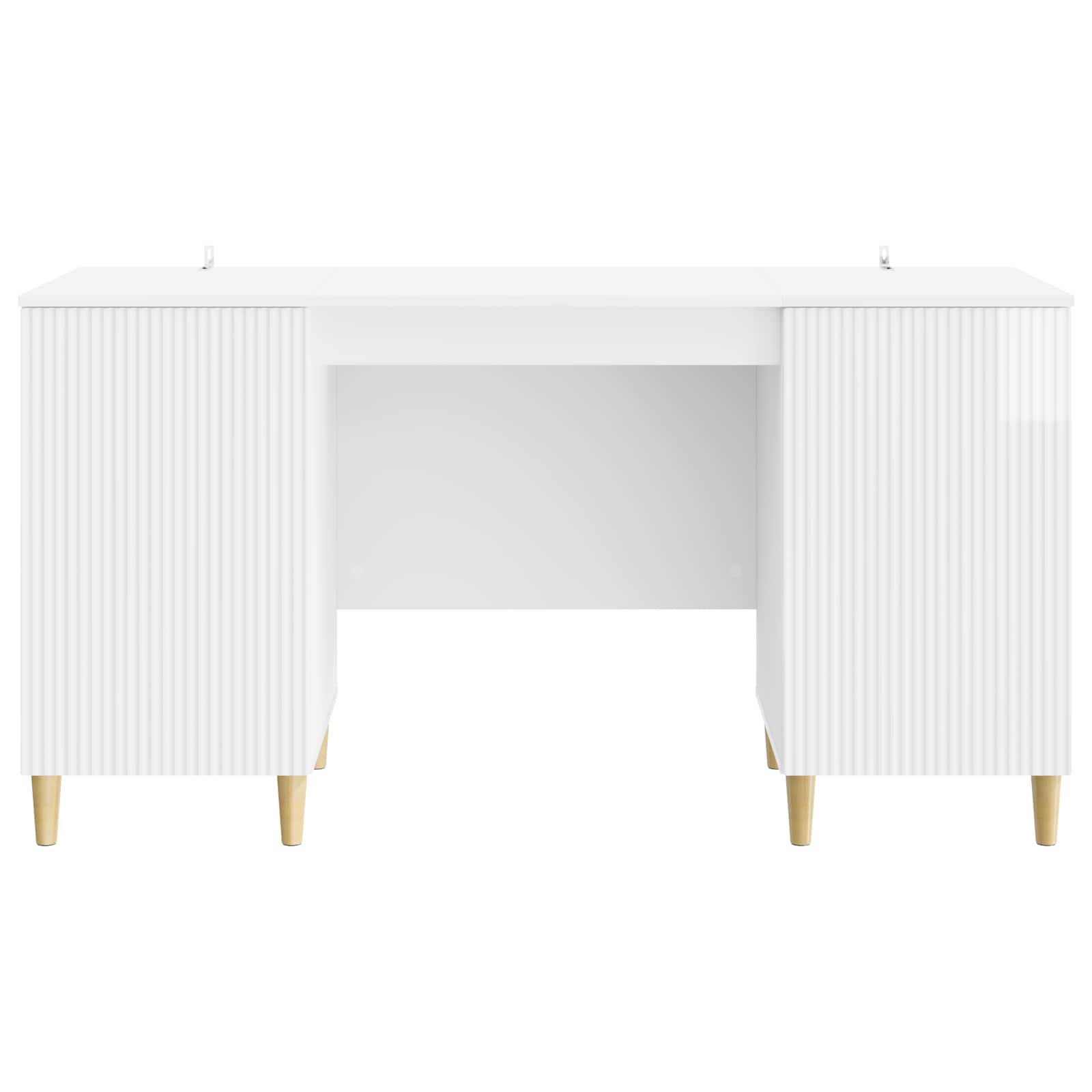 Stalas Itin blizgi balta 142,5 x 50 x 75 cm Apdirbta mediena
