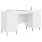 Stalas Itin blizgi balta 142,5 x 50 x 75 cm Apdirbta mediena
