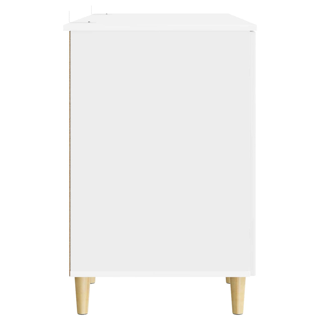 Stalas Itin blizgi balta 142,5 x 50 x 75 cm Apdirbta mediena