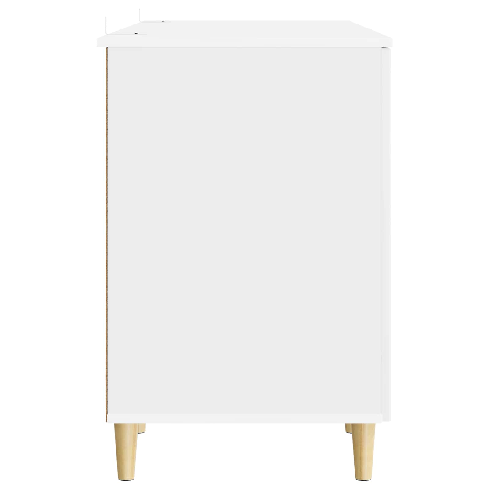 Stalas Itin blizgi balta 142,5 x 50 x 75 cm Apdirbta mediena