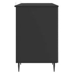 Stalas su lentyna Juoda 142,5 x 50 x 75 cm Apdirbta mediena