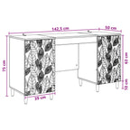 Stalas Betono pilka Apdirbta mediena 142,5 x 50 x 75 cm