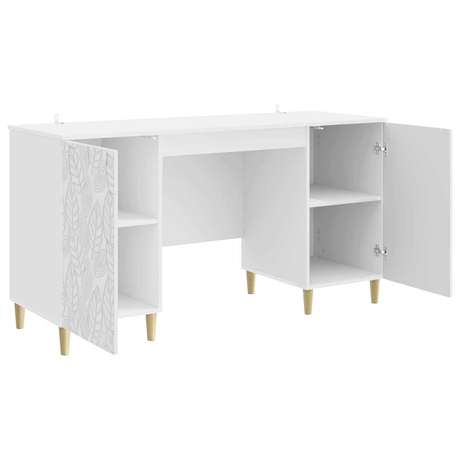 Stalas Itin blizgi balta Apdirbta mediena 142,5 x 50 x 75 cm