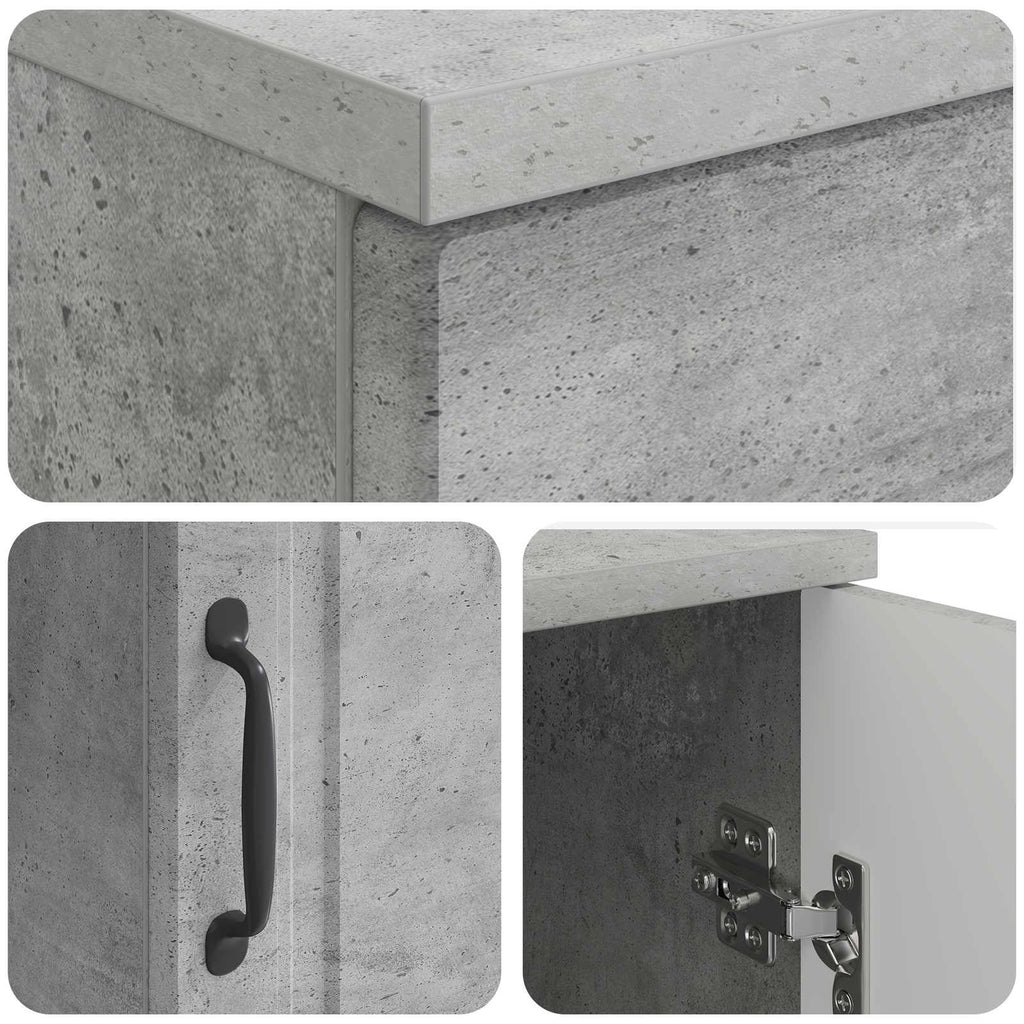 Stalas Betono pilka 142,5 x 50 x 75 cm Apdirbta mediena