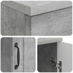 Stalas Betono pilka 142,5 x 50 x 75 cm Apdirbta mediena