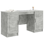 Stalas Betono pilka 142,5 x 50 x 75 cm Apdirbta mediena