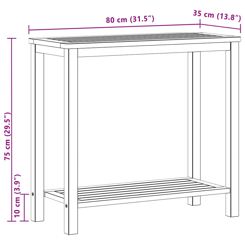 Sodo konsolinis stalas Šviesus akacijų 80 x 35 x 75 cm