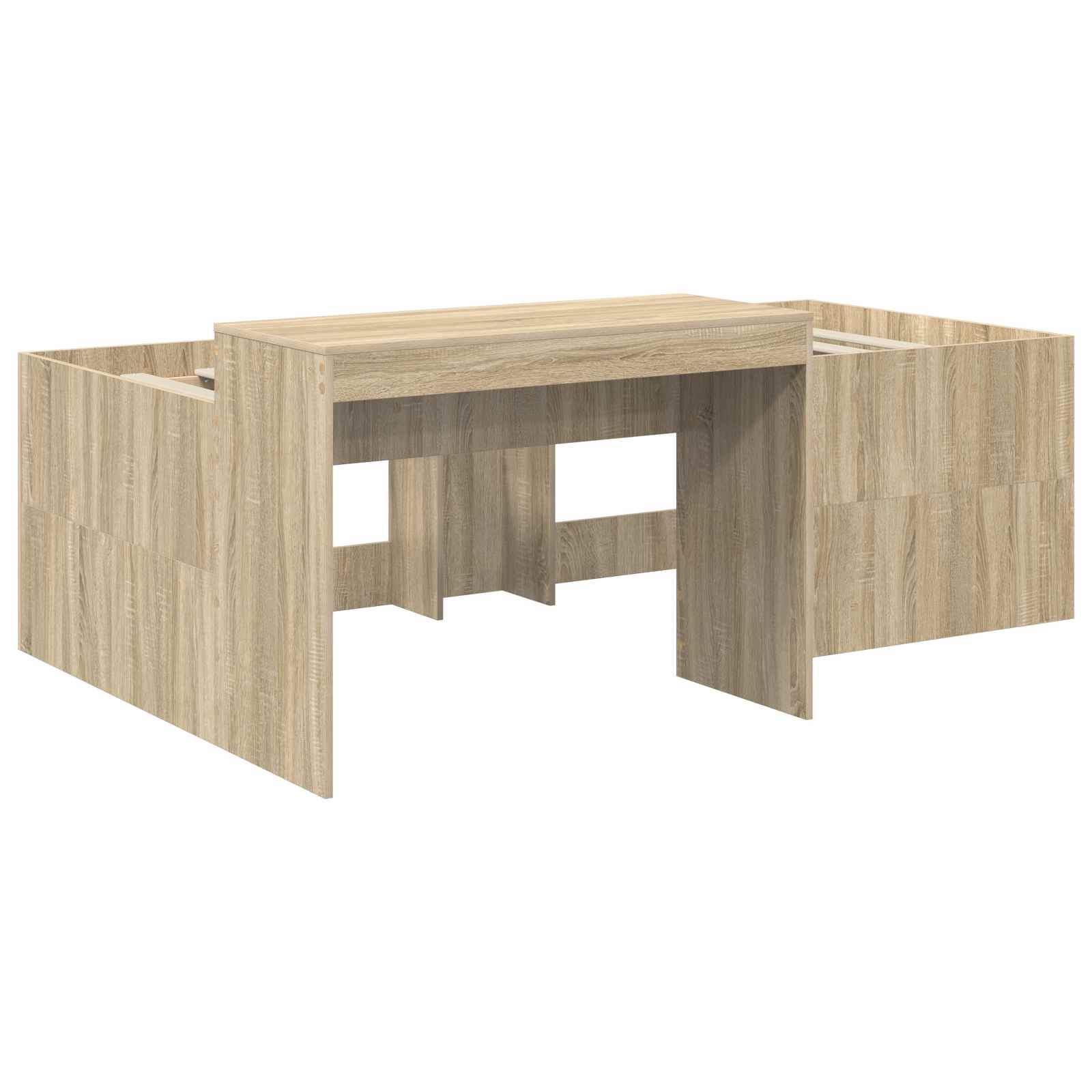 Lova su tuneliu 3 vnt. Sonoma ąžuolo ir šviesiai mėlyna