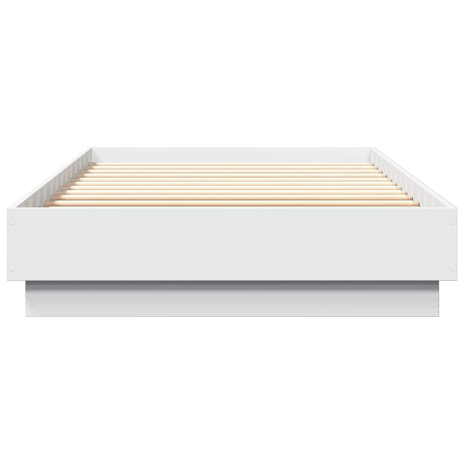 Lovos rėmas su LED Balta 80 x 200 cm Apdirbta mediena