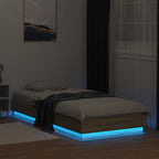 Lovos rėmas su LED Sonoma ąžuolas 80 x 200 cm Apdirbta mediena