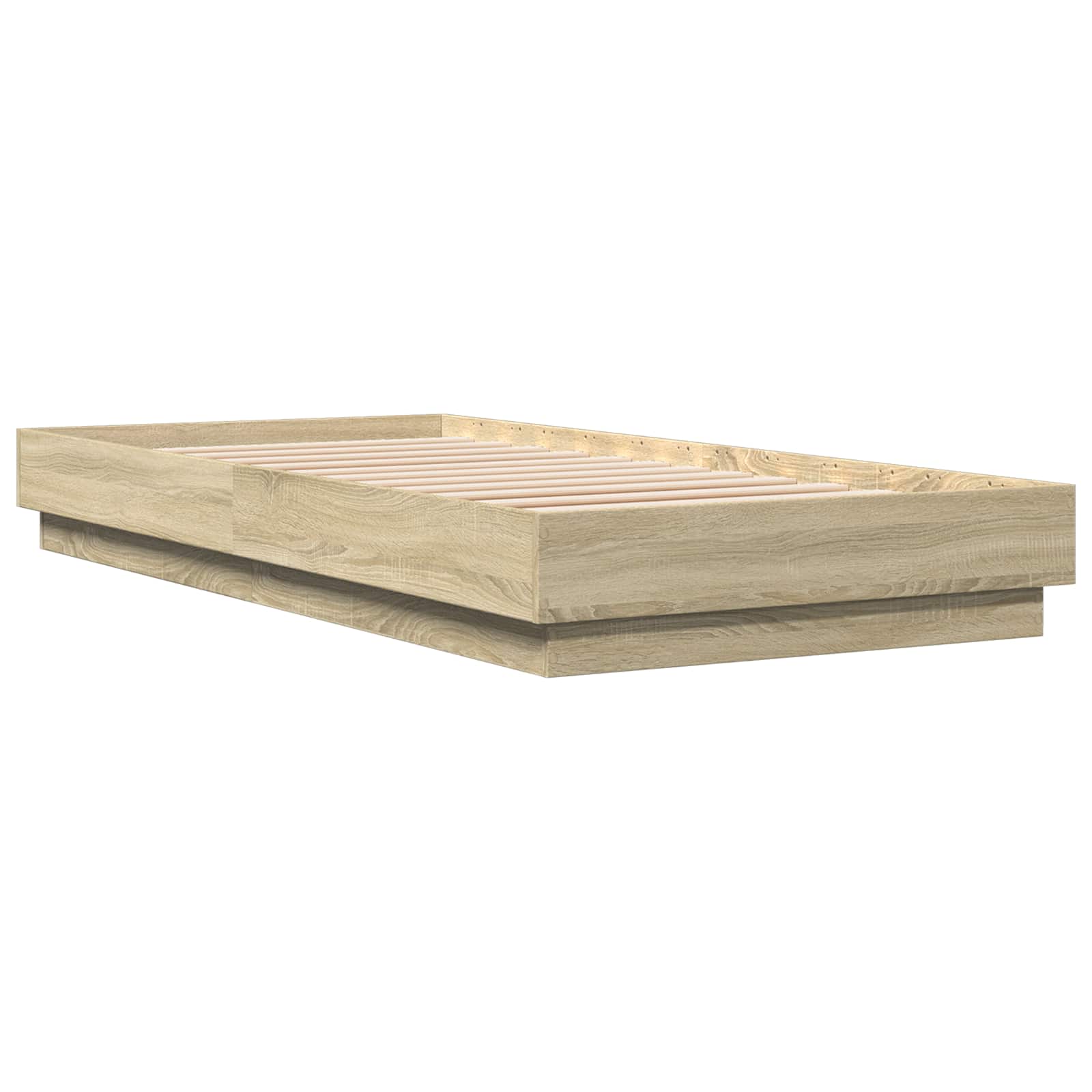 Lovos rėmas su LED Sonoma ąžuolas 80 x 200 cm Apdirbta mediena